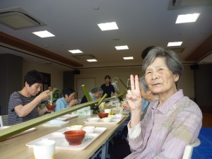 海ほたるユニットも流しそうめん行いました(^^)